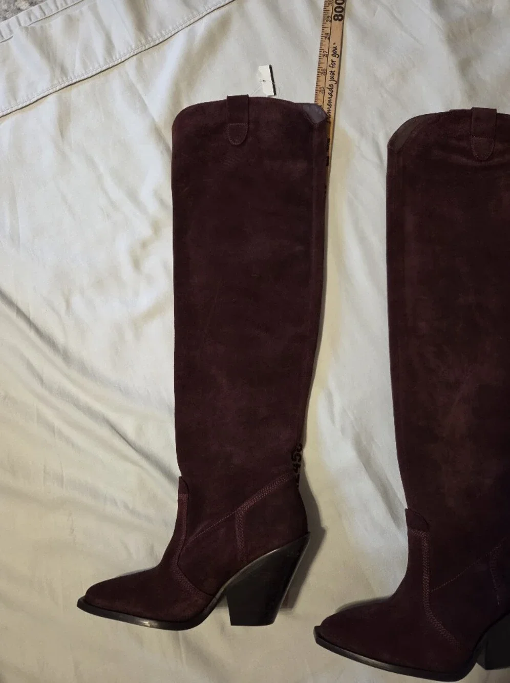 Free People Triple Crown Over The Knee Boot Espresso Suede, NWOT